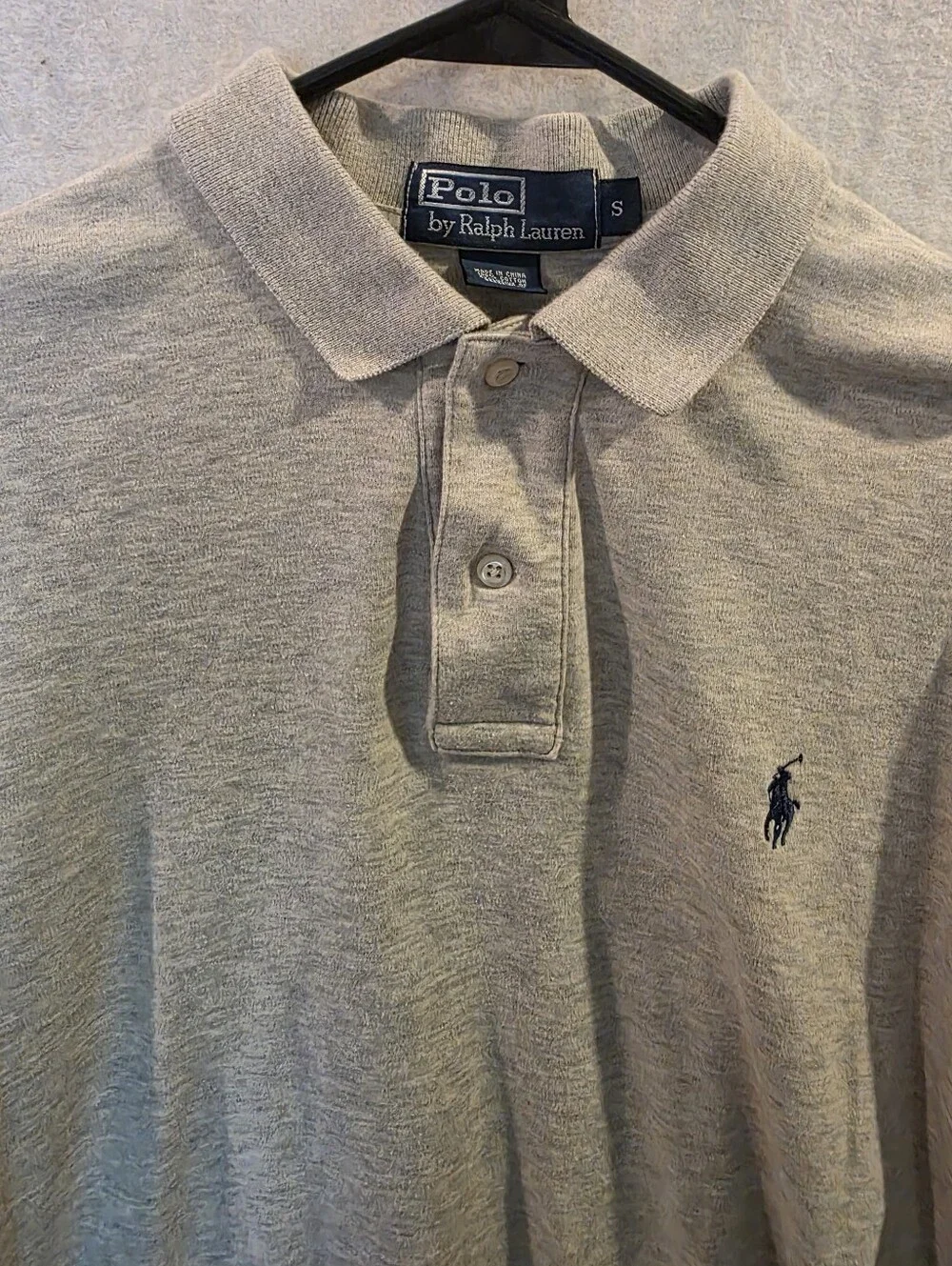 Polo By Ralph Lauren Men's Grey Polo Shirt Size Small